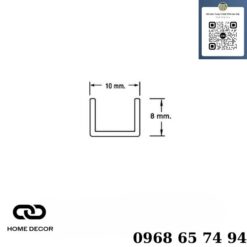 Chỉ nhôm U âm 1cm, LEA108