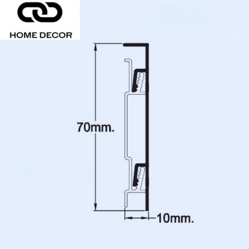 Nẹp chân tường sàn gỗ SK-SQ70, Màu inox xước