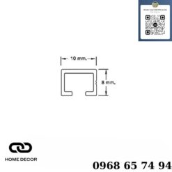 Nẹp Nhôm Chữ U 8 mm – U Nhôm 8×8 – Nẹp Nhôm U8