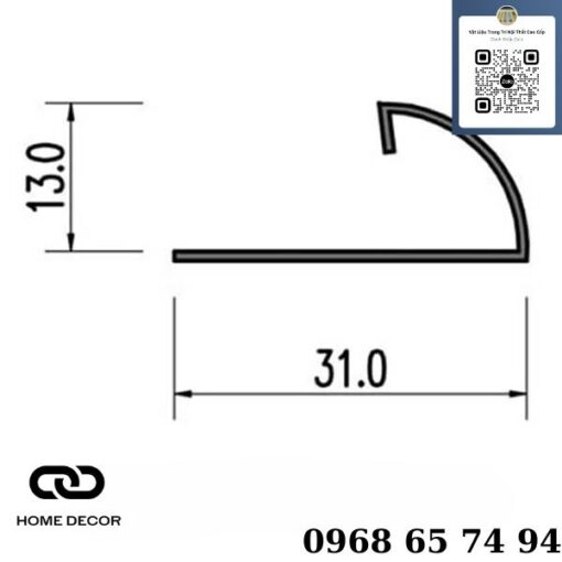 Nẹp inox bo tròn S-GR12, vàng bóng