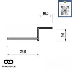 Nẹp khe trần thạch cao Z-10(s) 10mm, Nhựa trắng